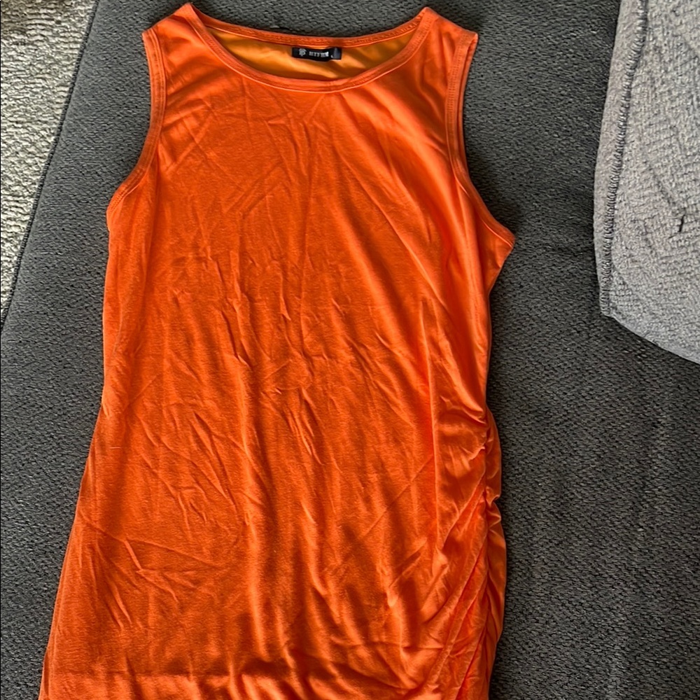 Orange Sleeveless Dress